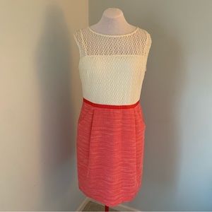 Studio One Coral Size 16 Sleeveless Pencil Dress